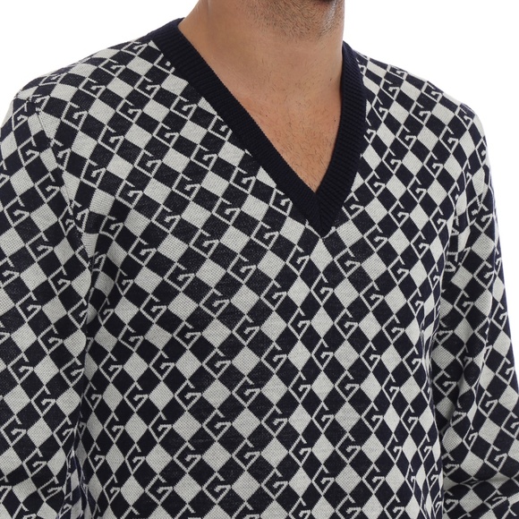 Gucci Geometrical GG Wool V-Neck Pullover - Picture 3 of 7